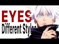 EASIEST WAY TO DRAW ANIME EYES (DIFFERENT STYLES)