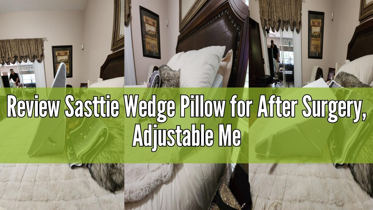Review Sasttie Wedge Pillow for After Surgery, Adjustable Memory Foam Bed Wedge Pillow Headboard for