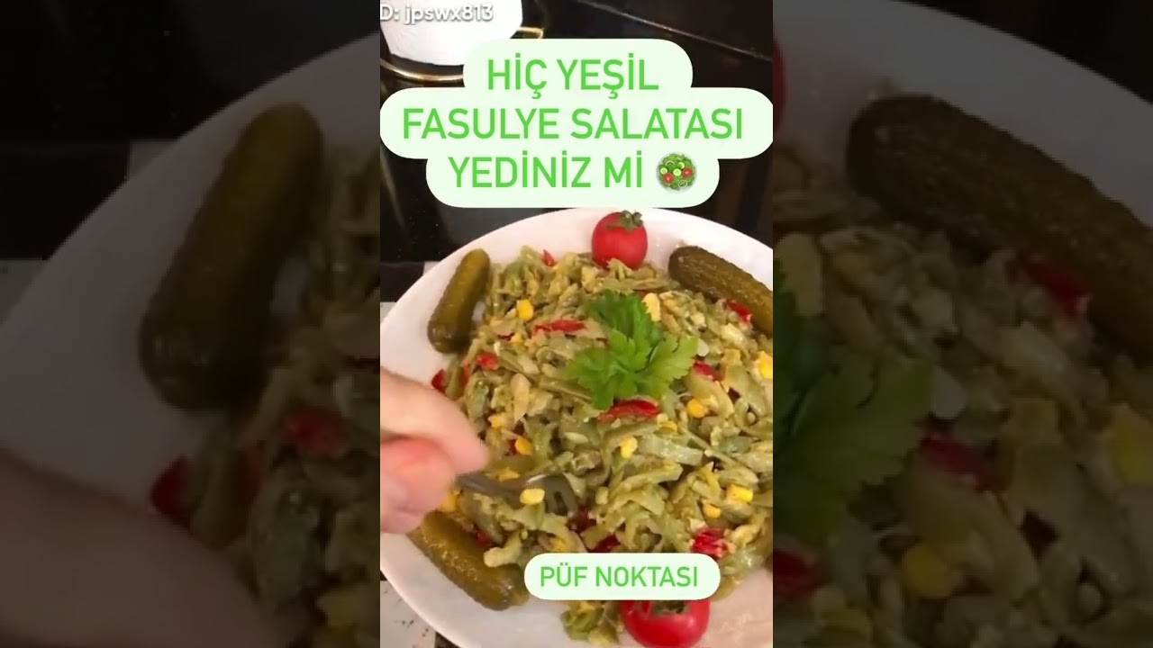 DAHA ÖNCE HİÇ YEŞİL FASULYE SALATASI YEDİNİZ Mİ ????#pratiktarifler #pratikyemektarifleri