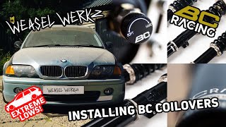 BMW E46 Touring Drift Car - Fitting New BC Coilovers!