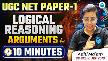 UGCNET Paper 1 Logical Reasoning Arguments by Aditi Mam | UGC NET 2024 JRFAdda
