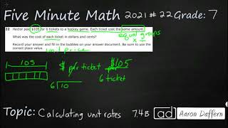 7th Grade STAAR Practice Calculating Unit Rates (7.4B - #4)