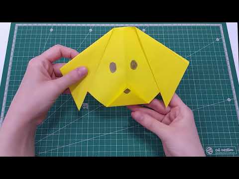 Kağıttan köpek yapımı- Origami dog