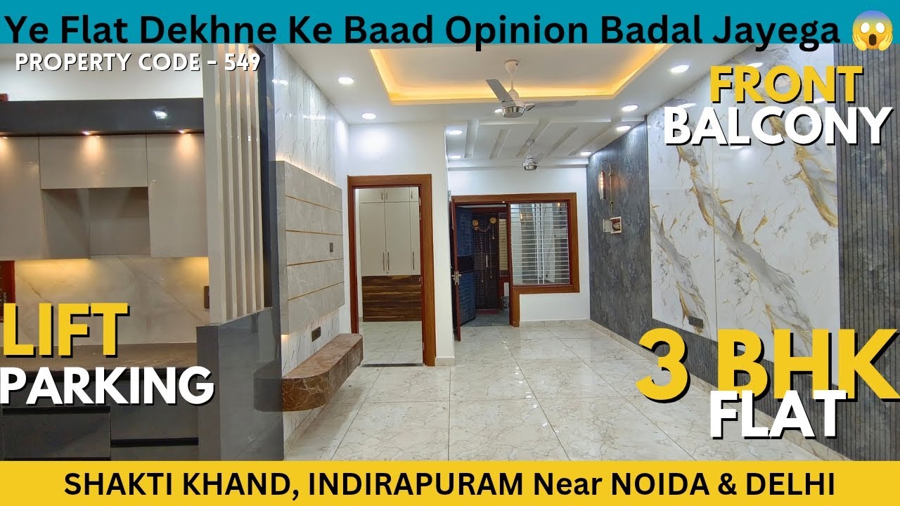 Luxury on a Budget? 😍 1400SQFT Front 3BHK flat with Lift & Parking in Indirapuram Ghaziabad for sale
