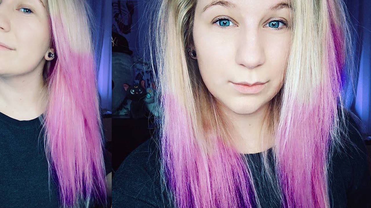 Dying My Hair Soft Pink Ombre Crazy Color Candyfloss Youtube