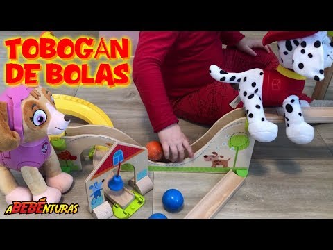 Circuito de toboganes de bolas con Bebe y Patrulla Canina | Juguetes para niños aBEBÉnturas Cap 13