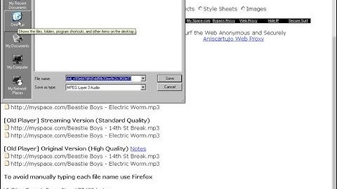 How to download myspace music (no software)