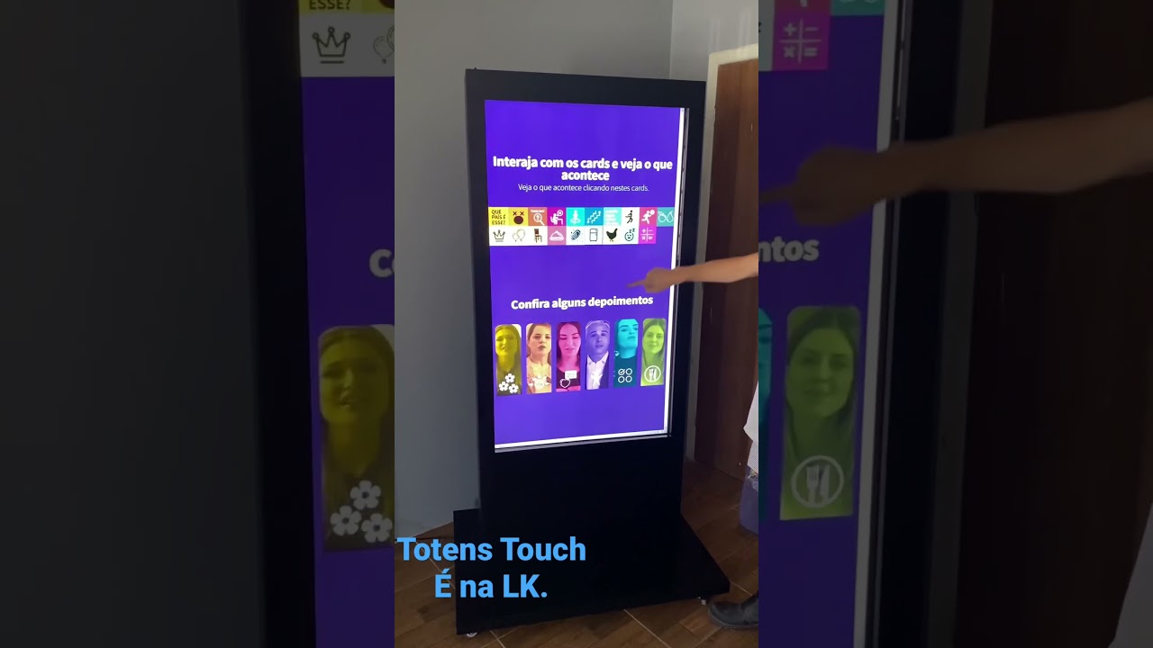 LK Totem Touch 55” - Totem touch completo da empresa LK Solutions