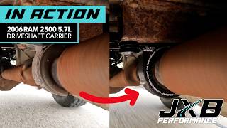 2006 Dodge Ram 2500 Hemi Before/After Installing JXB Performance Driveshaft Carrier