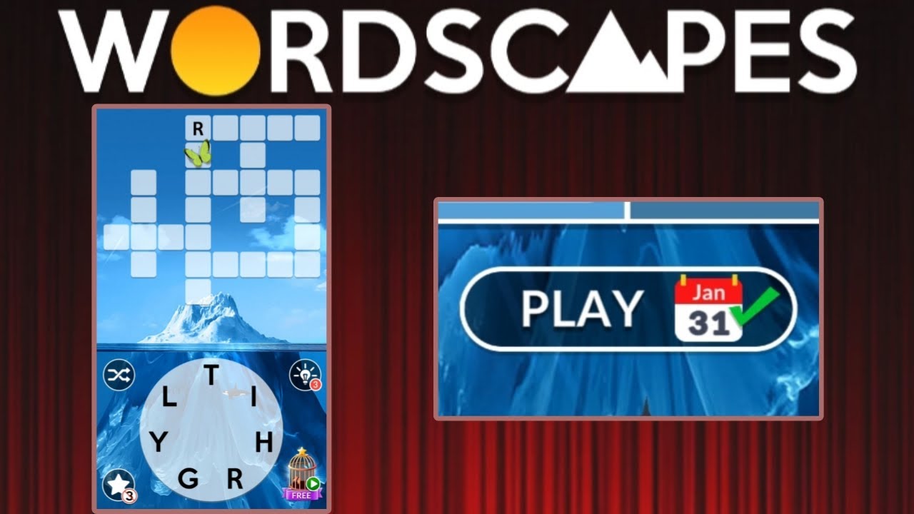 Wordscapes Daily Puzzle Answer January 31, 2026