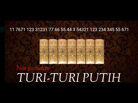 belajar gamelan buat pemula lewat android lagi not gending TURI TURI PUTIH