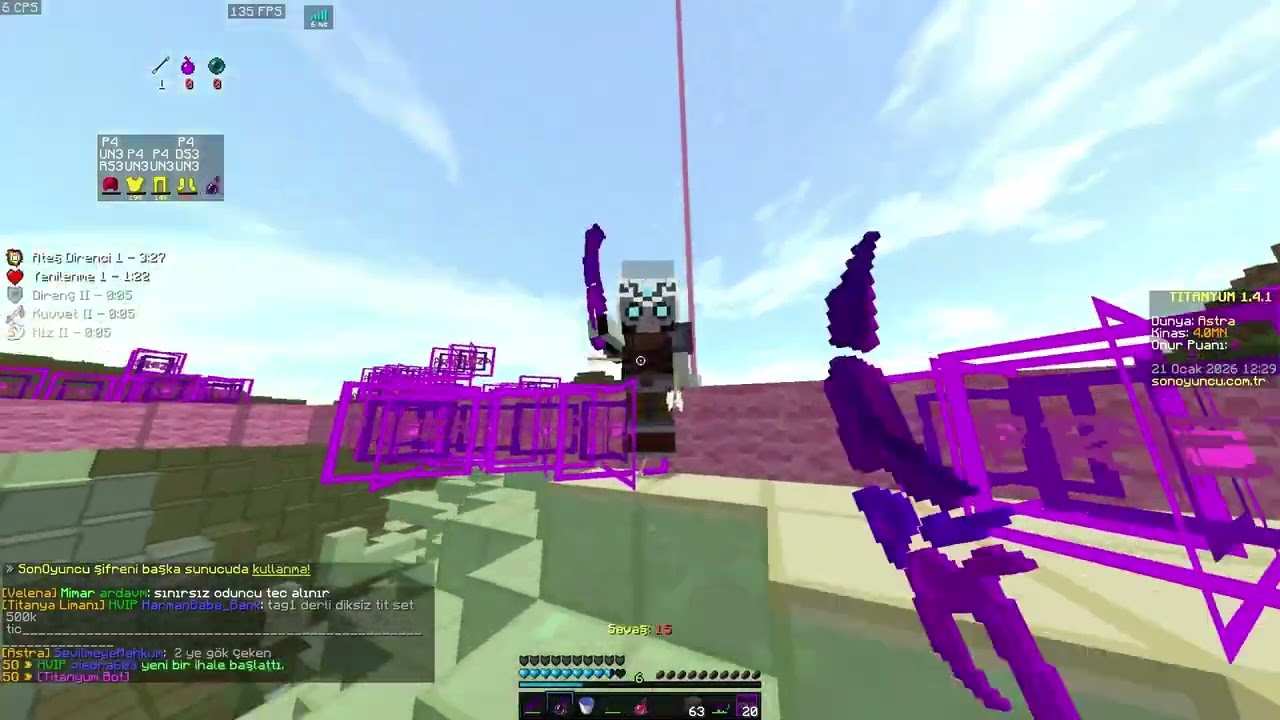 1x kan kesme buz ölme tutma 35x gök survival titanyum