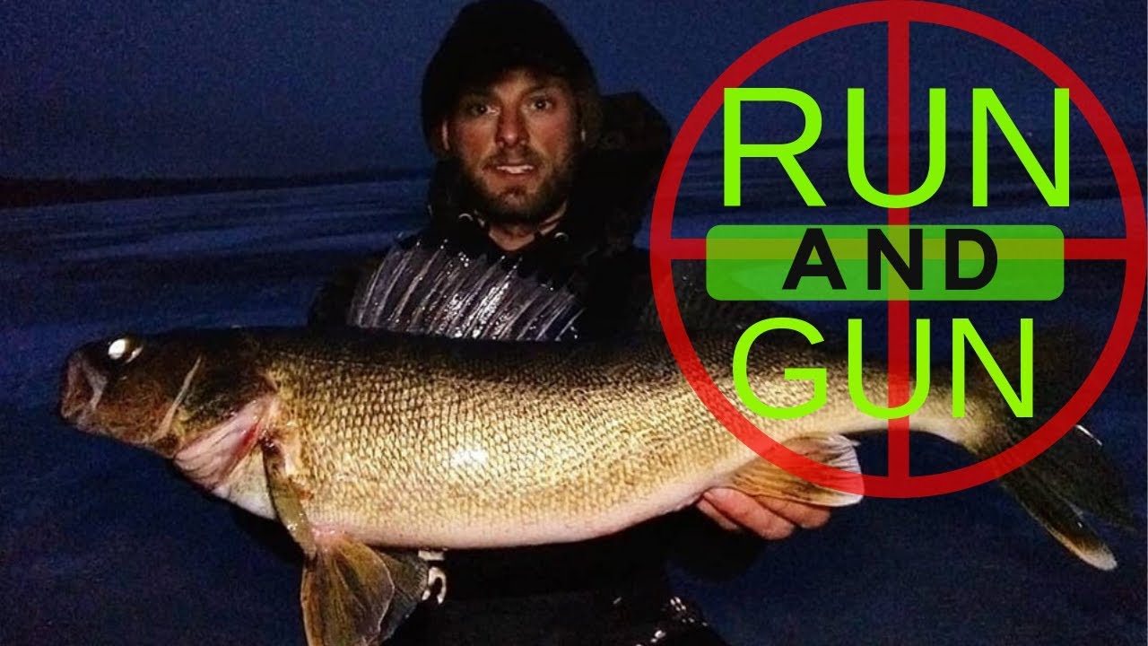 RUN and GUN Walleyes Ice Fishing Hayward, Wisconsin YouTube