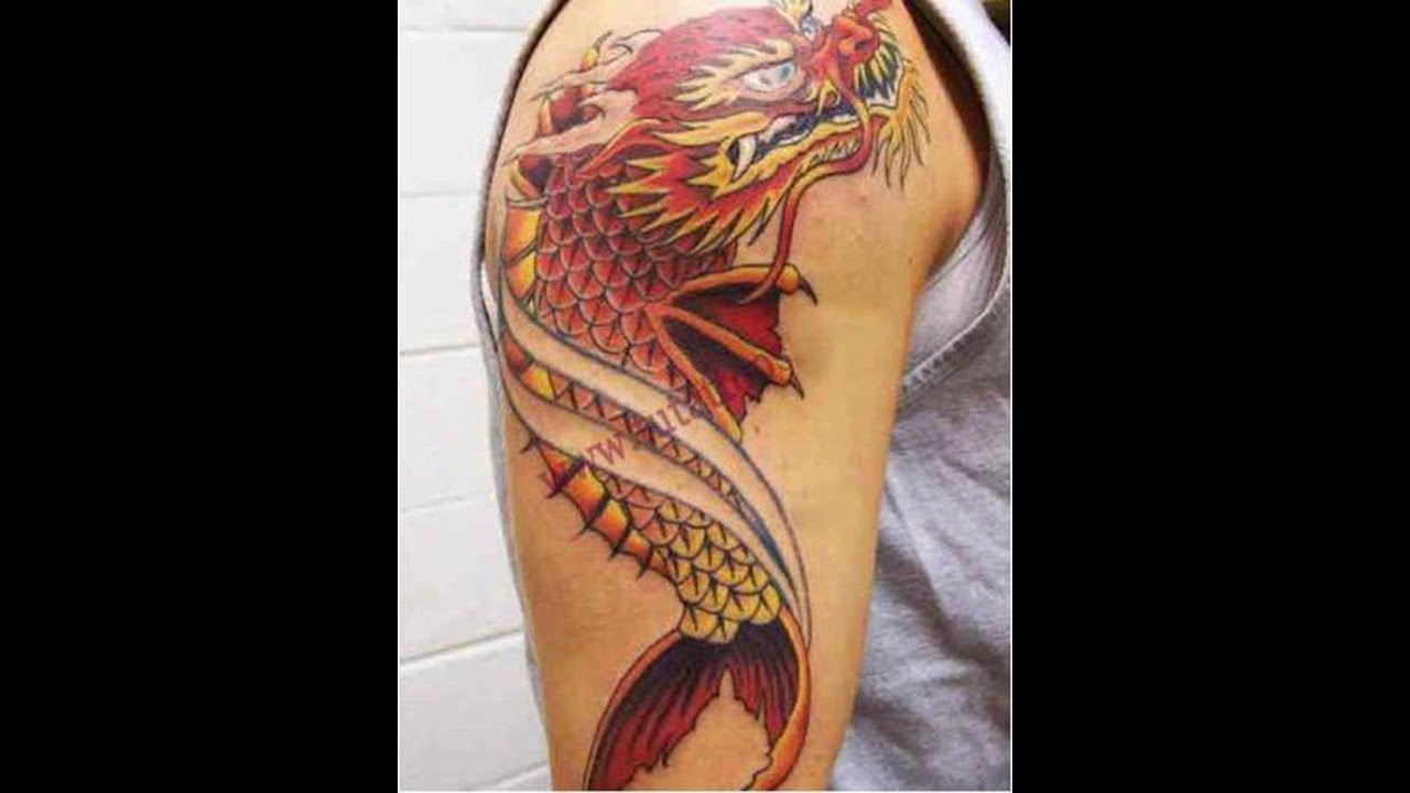 Hình xăm cá chép hóa rồng đẹp / koi dragon ở myvienhoaly tattoo xăm hình nghệ thuật phan thiết ...