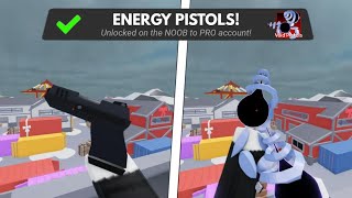 Unlocking The ENERGY PISTOLS and the best skin for it in Roblox Rivals!!!(Noob to pro part 4)
