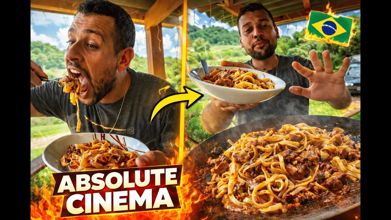MASSA COM FRANGO CAIPIRA NO DISCO DE ARADO | Receita Raiz Feita no Fogo de Chão