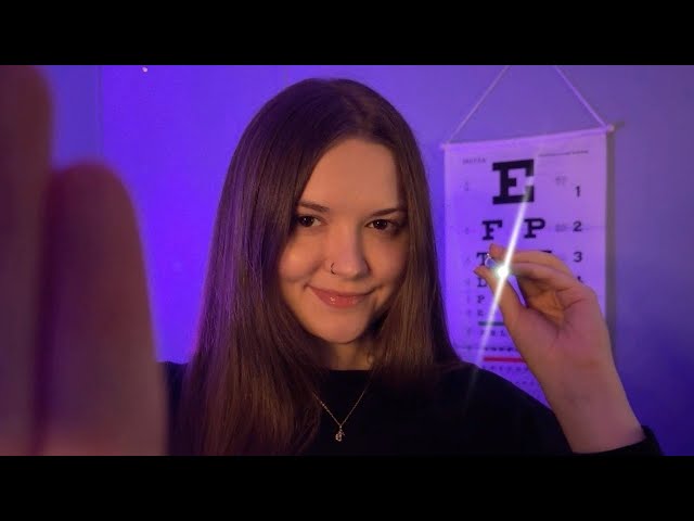 ASMR Eye Exam 🔦 👀 Eyes Open and Closed (Soft Spoken Roleplay)
