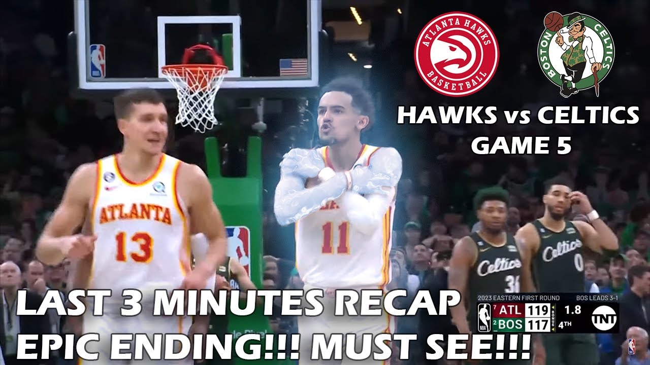 HAWKS vs CELTICS Game 5 Last 3 Min RECAP!!! "Ice Trae" Young Clutch