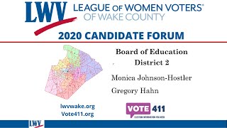 LWV 2020 Candidate Forum: District 2 Board of Education