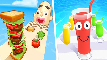Sandwich Runner 🆚 juice run new update All Levels android ios Gameplay 