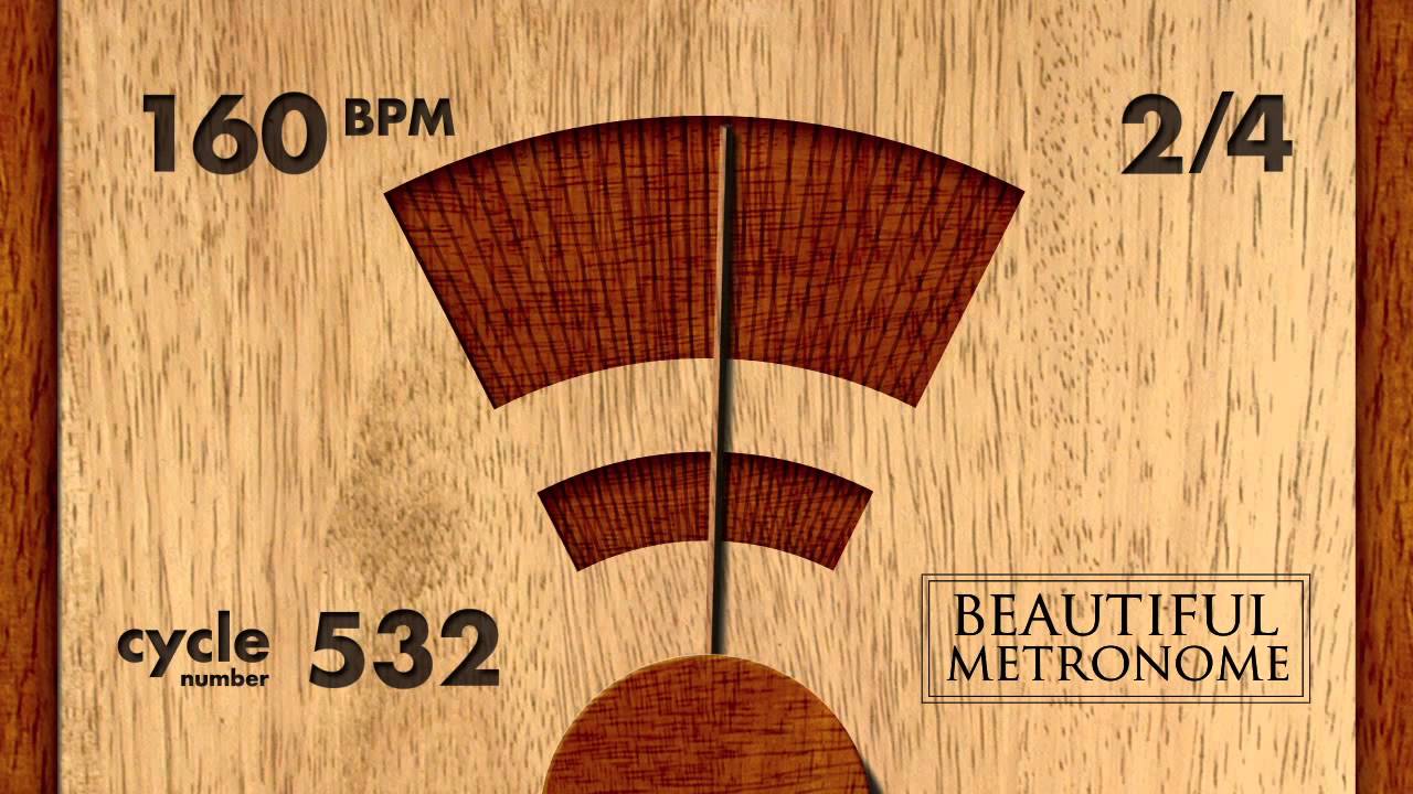 temporary 160 BPM 2/4 Wood Metronome HD
