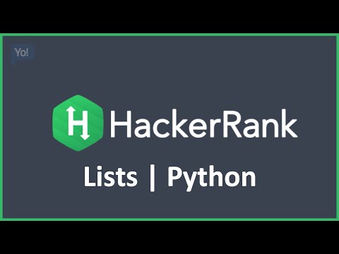Lists | HackerRank Solution in Python