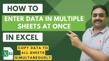 How to Enter Data in Multiple Sheets At Once in Excel | Copy Data Across Multiple Excel Sheets