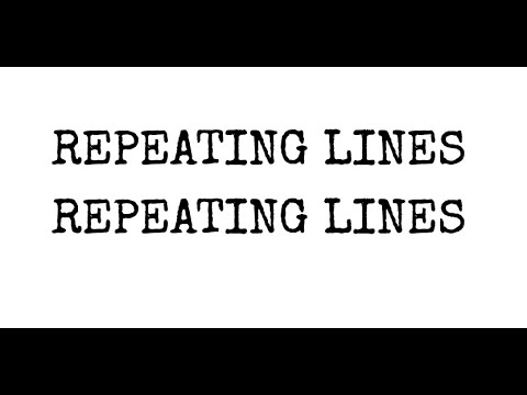 Repeat Line Function is it ok to repeat lines? - YouTube