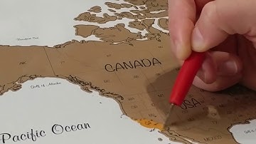 Scratching California On My Wander And Explore Scratch Off Map With a Scratch Pen