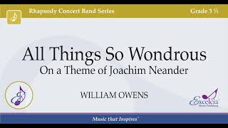 All Things So Wondrous   William Owens