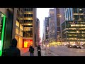【4K】New York City Sunset to Night Time Walk | 1 Hour Relaxing Winter Urban Walk ASMR & City Sounds