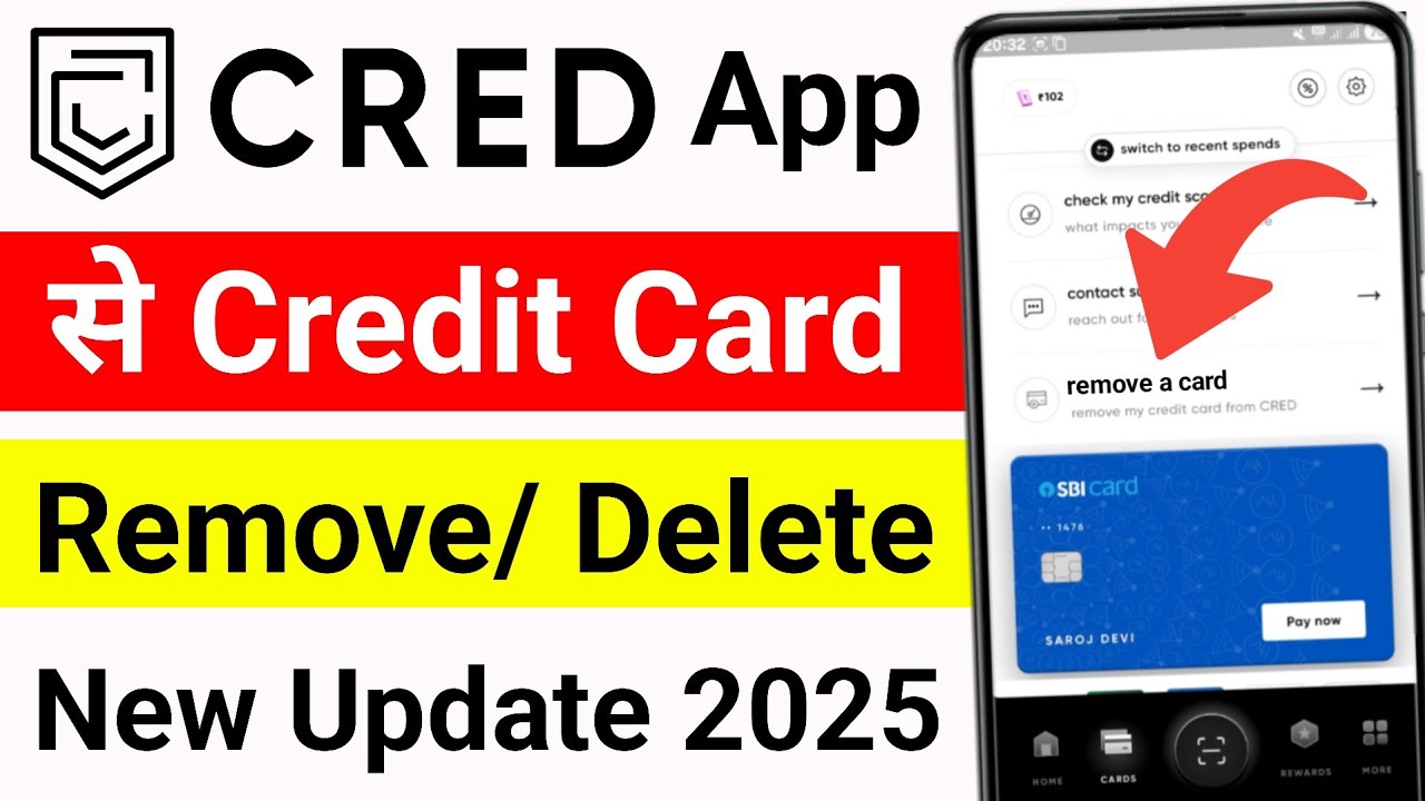 How to Remove Credit Card from Cred App | Cred App se Credit Card Remove Kaise Kare