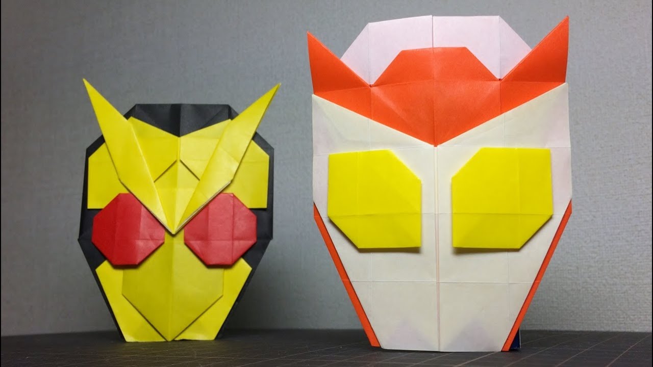 仮面ライダーバルキリーの折り紙 Origami Kamen Rider Mask Youtube