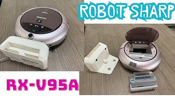 Robot hút bụi Sharp RX-V95A 2018.Có cảm biến siêu âm, tự điều chỉnh lực hút, có ion Plasma khử mùi.