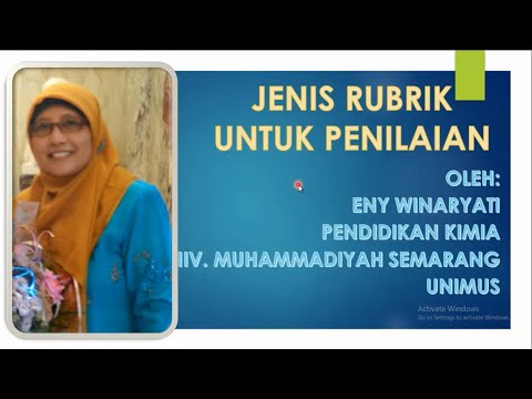 RUBRIK UNTUK PENILAIAN PART 2 - JENIS RUBRIK UNTUK PENILAIAN | Dr. Eny Winaryati, M.Pd.