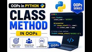 Class Method in Python OOP | @classmethod Explained with Examples | Python OOP Tutorial for Beginner