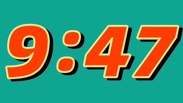 9 Minute and 47 Second Countdown Timer ⏰ | Bright green screen and huge numbers