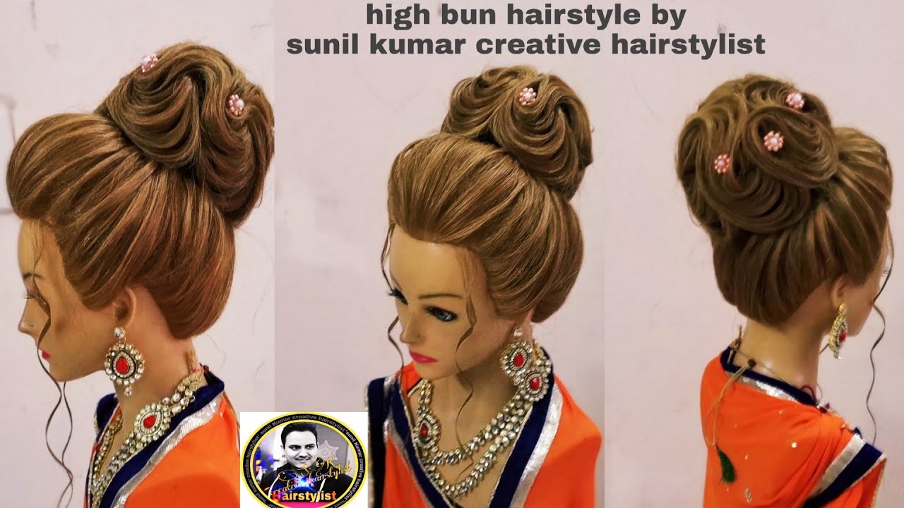 Latest High Bun Hairstyle Hair Tutorial How To Make Waves High