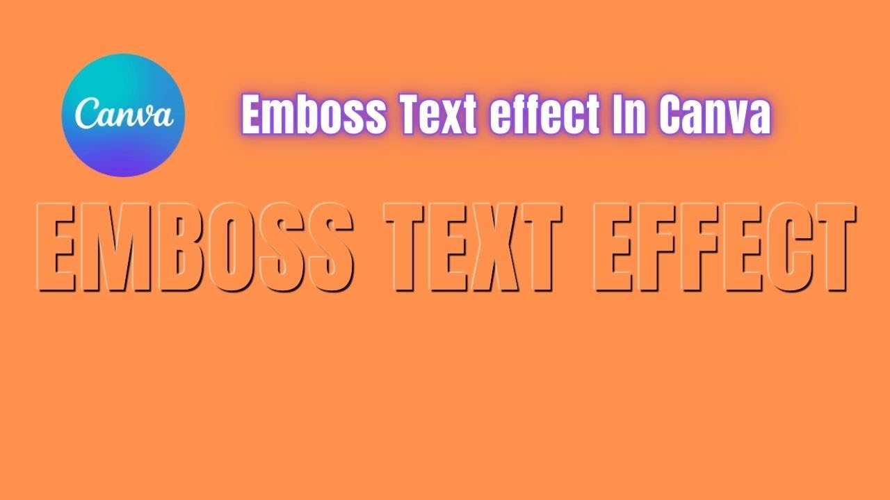 How to create Embossed Text Effect in CanvaCanva tutorial