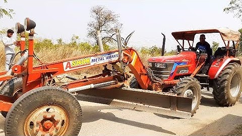 Tractor Grader Running - Tractor JCB Dozer | Mahindra Novo 4×4 Tractor | Jcb Loading Soil