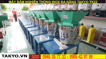 máy nghiền ngô khoai sắn, băm rau bèo, cỏ, cây chuối takyo tk22, video băm cây mía ở an giang