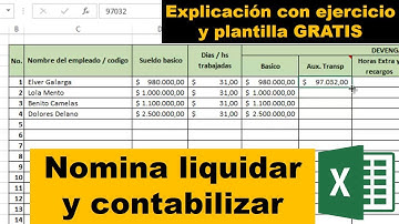 Como LIQUIDAR y CONTABILIZAR NOMINA en EXCEL con plantilla GRATIS