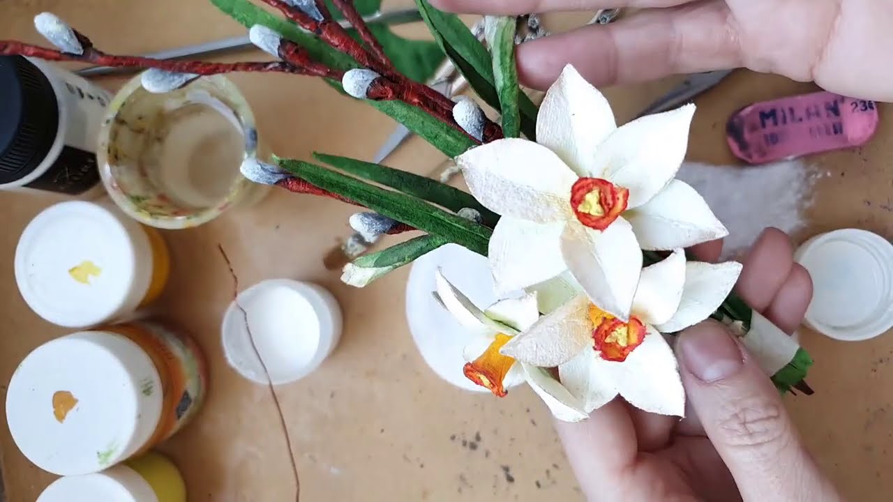 Мастер-класс нарциссы из ваты
