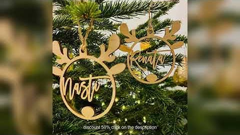 Custom Family Christmas Ornaments Laser Engraved Wood Tree Decor Personalized Xmas Bauble with Names