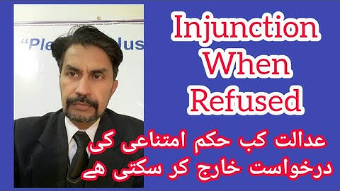 Injunction when Refused ; Sec # 56  of Specific Relief Act 1877