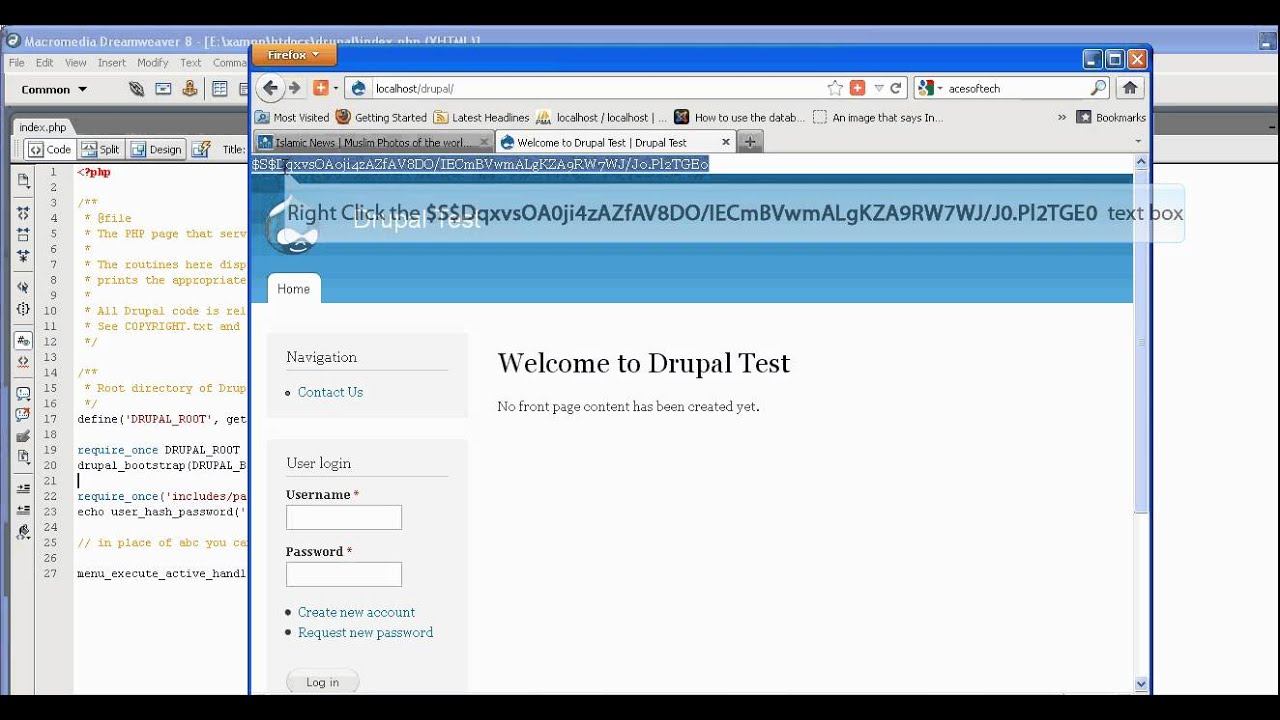 How to recover Drupal 7 admin password? - YouTube
