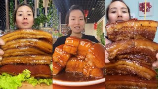 ASMR SOSLU ÇİN YEMEKLERİ SPICY CHINESE FOOD 吃辛辣的中国菜 (Pork Belly) 🍖MUKBANG 먹방 🌶