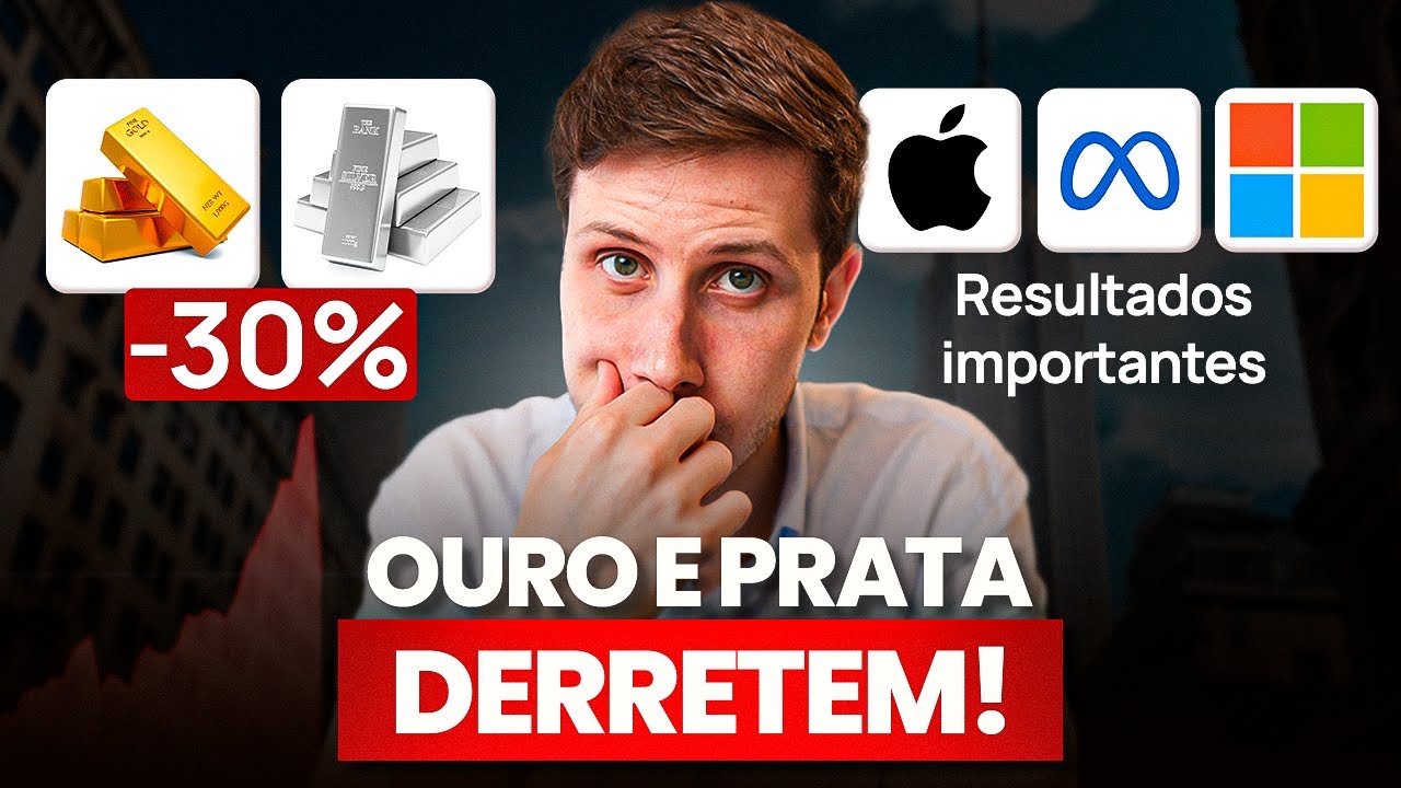 Ouro e Prata derretem 30%, Dólar continua caindo, Microsoft perde 10% por conta da OpenAI e mais...