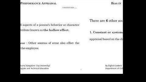 Unit 3 - Video session 28 - Bias in  Performance Appraisal