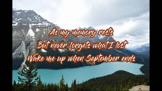 Green Day-Wake Me Up When September Ends lyrics